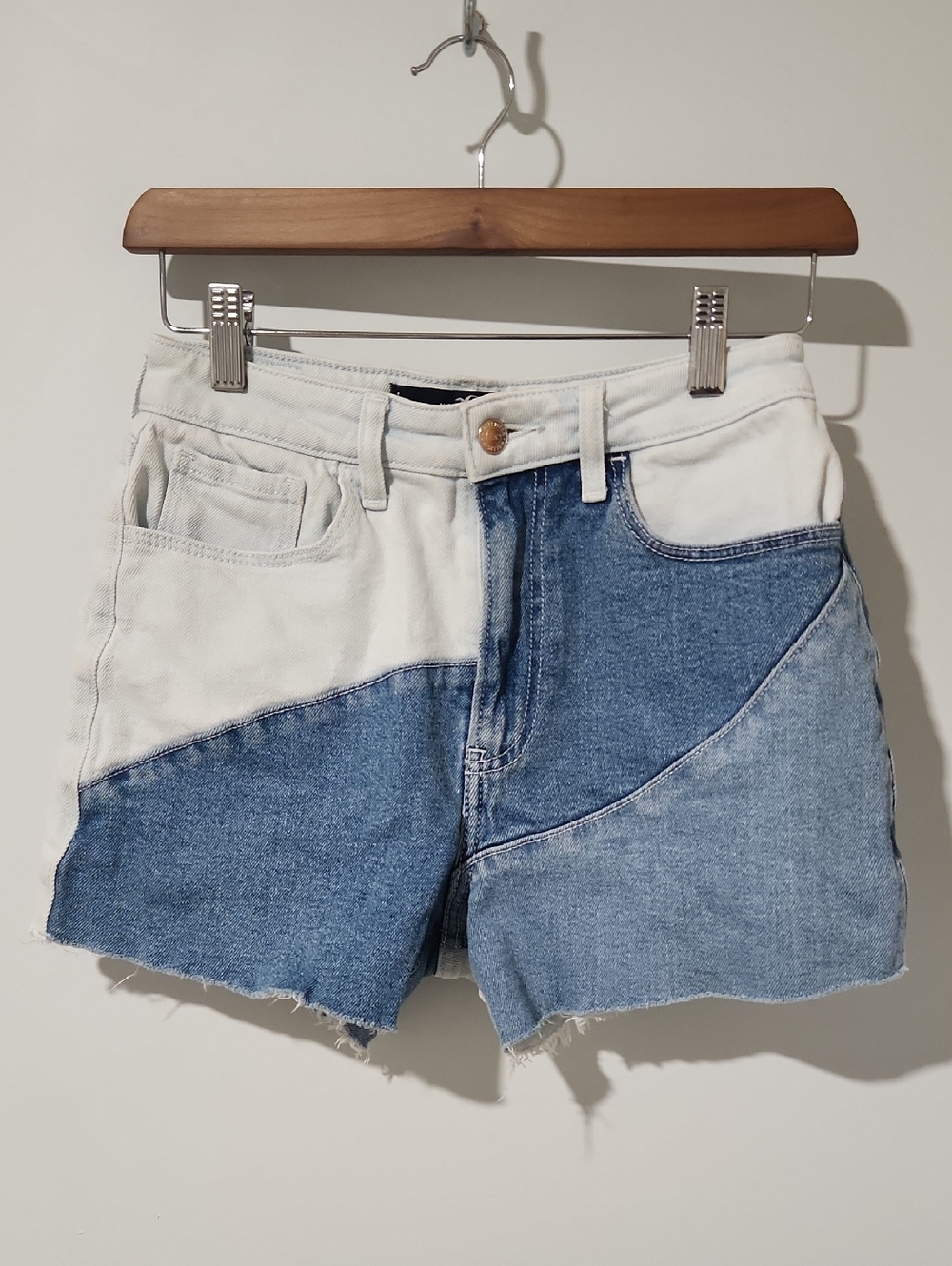 Hollister Denim Color Block Shorts